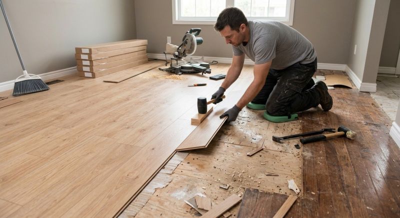Plank Laminate Installation in Wimberley, TX