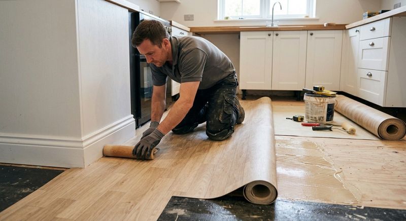 Sheet Linoleum Installation in Wimberley, TX